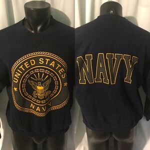 Vtg United States Navy Sweatshirt Mens Large Made in USA